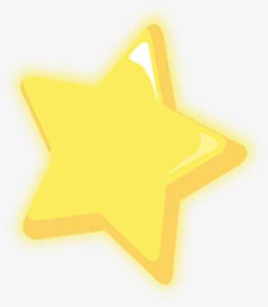 黄色卡通可爱五角星创意