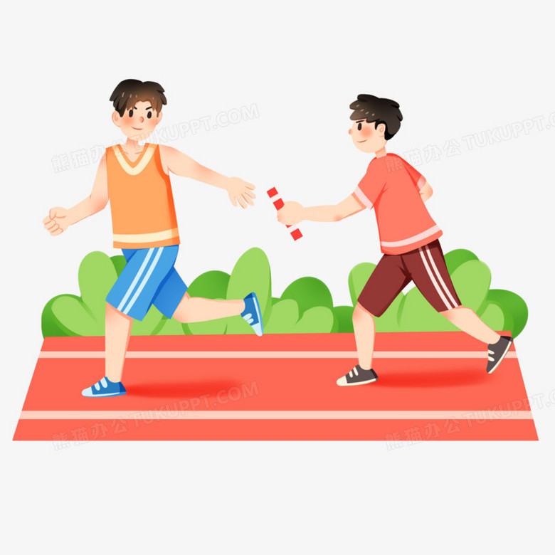 本作品全称为《卡通手绘男生接力跑步比赛元素》,由迷南文化传媒(上海