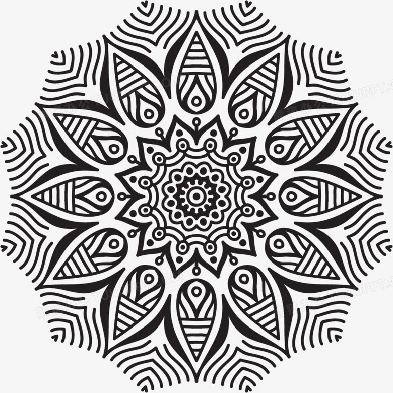 花纹矢量底纹黑白