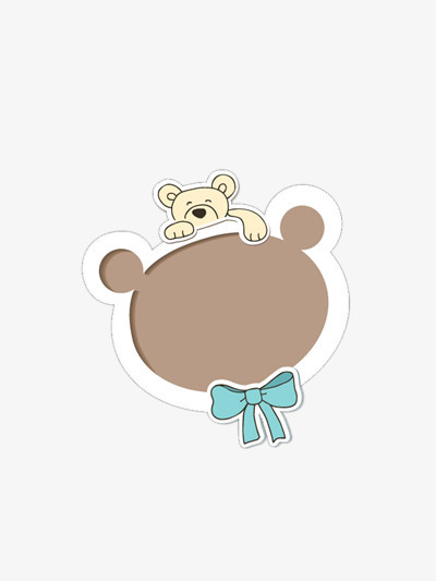 褐色小熊状便利贴png图片素材下载_便利png_熊猫办公