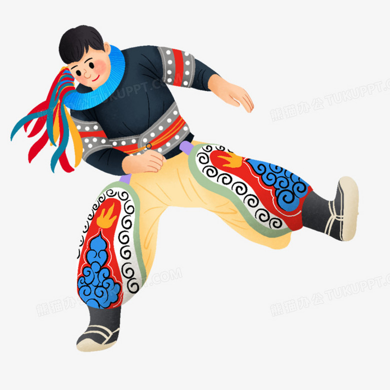 蒙古族摔跤图片简笔画图片