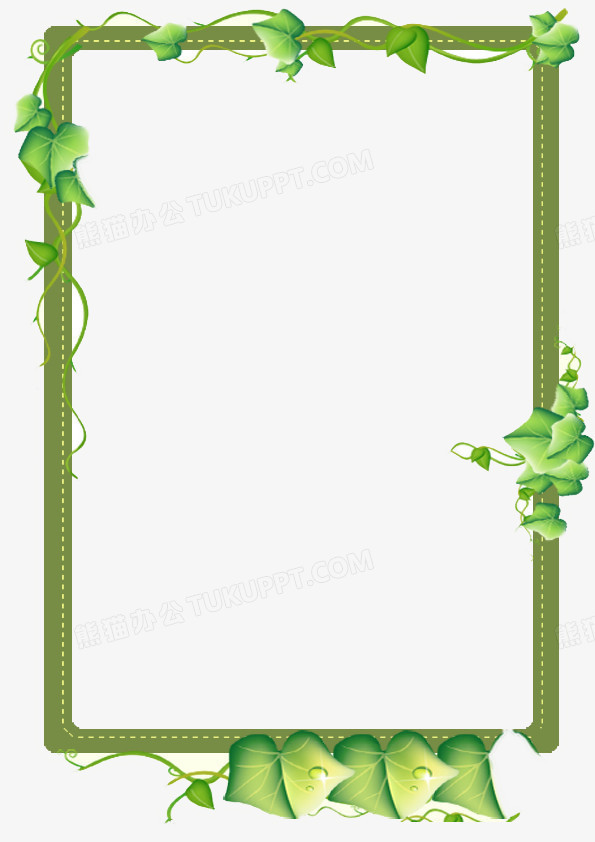 绿色藤蔓边框