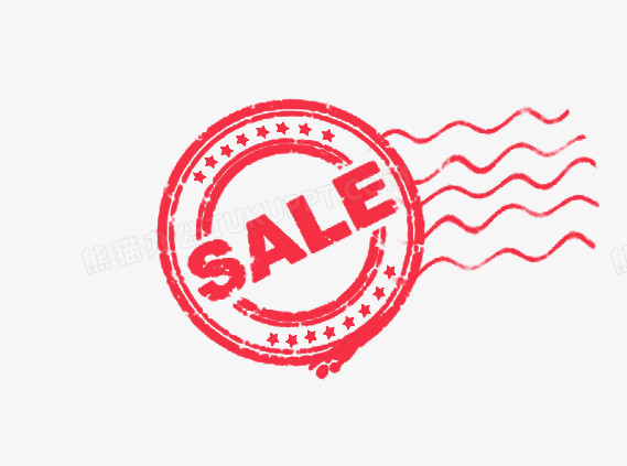 红色sale圆标标签印章