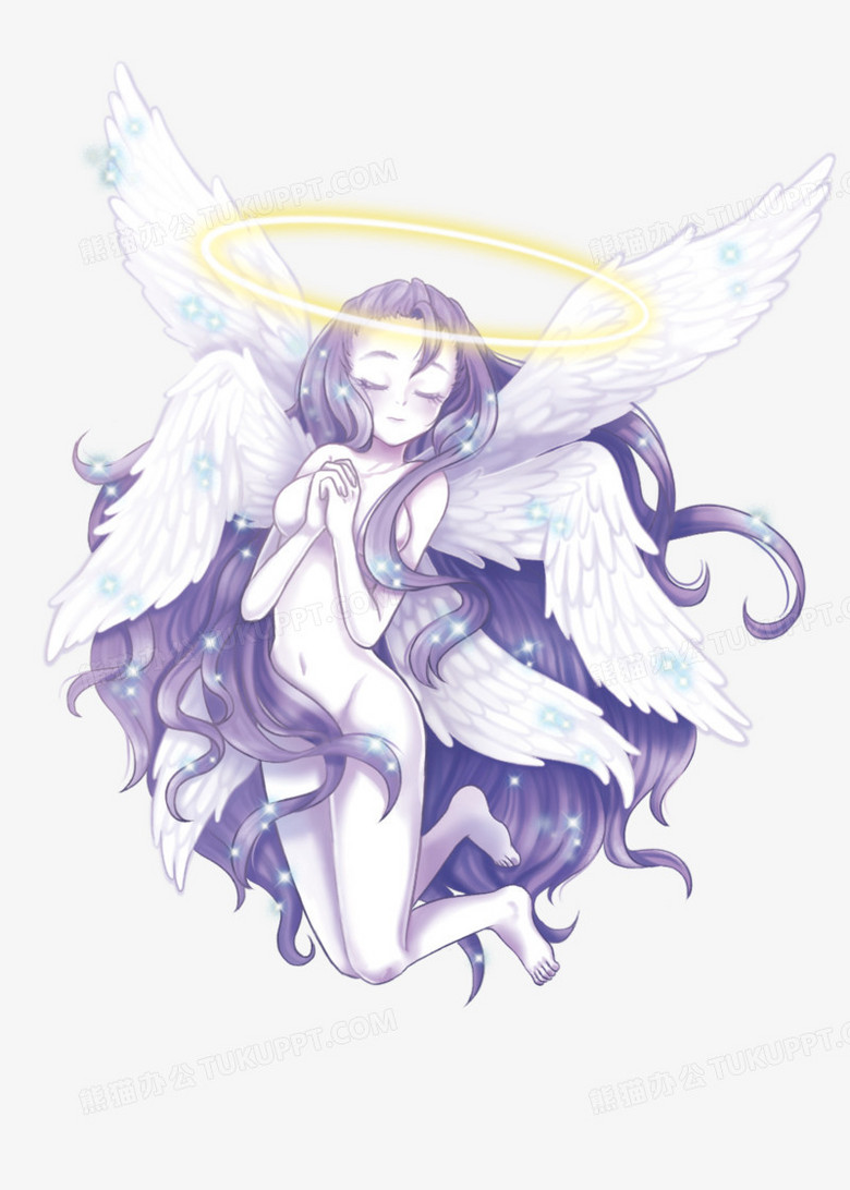带光环的天使少女卡通手绘png图片素材下载 天使png 熊猫办公 带光环的天使少女卡通手绘png图片素材下载 天使png 熊猫办公
