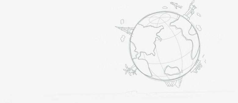 手绘素描地球表面卡通风格