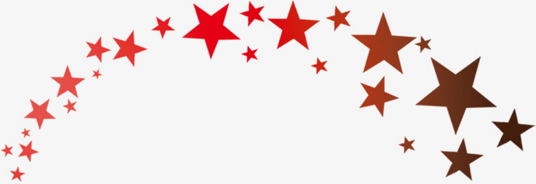 红色渐变五角星设计