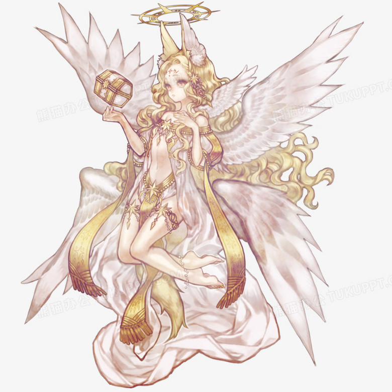 立绘动漫四翼天使女孩