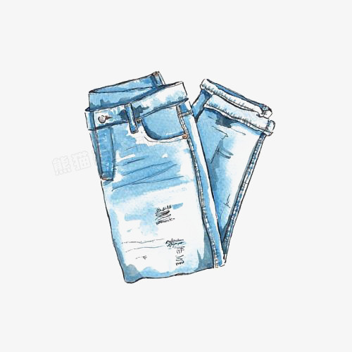 手绘牛仔裤