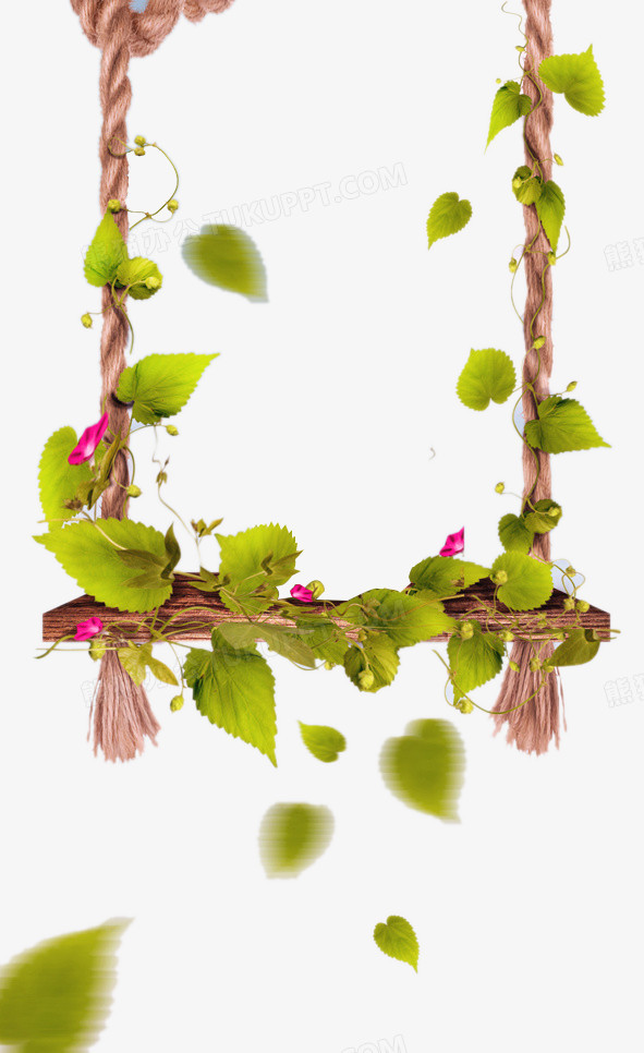 小清新绿色秋千png图片素材下载_绿色png_熊猫办公