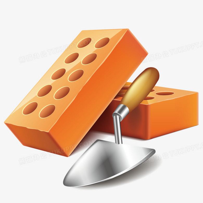 矢量施工建筑砖块