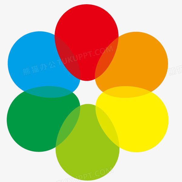 本作品全称为《彩色卡通风五颜六色的拼色色块创意元素》,在整个配色