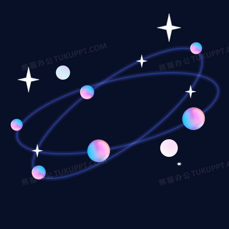 根据图形的形态,设计了星轨,向大家展示星空的唯美,整体呈现卡通风