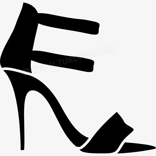 双皮带高跟鞋图标