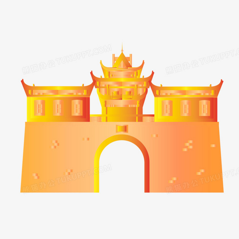 矢量银川鼓楼免抠素材