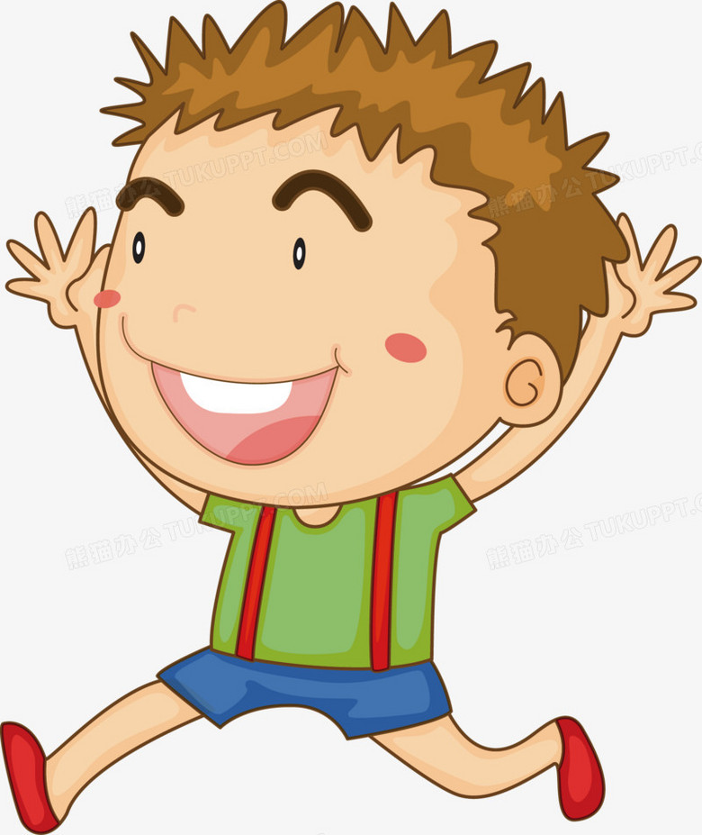 本作品全称为《彩色卡通风奔跑的开心快乐男孩元素》,使用adobe