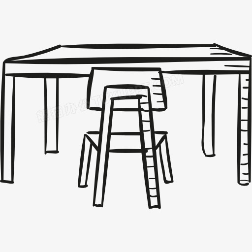 椅子和桌子怎么画简单图片