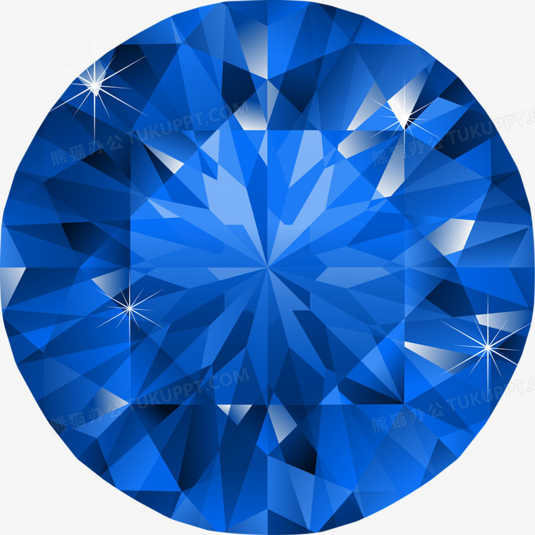 水晶蓝色钻石png图片素材下载_蓝色png_熊猫办公