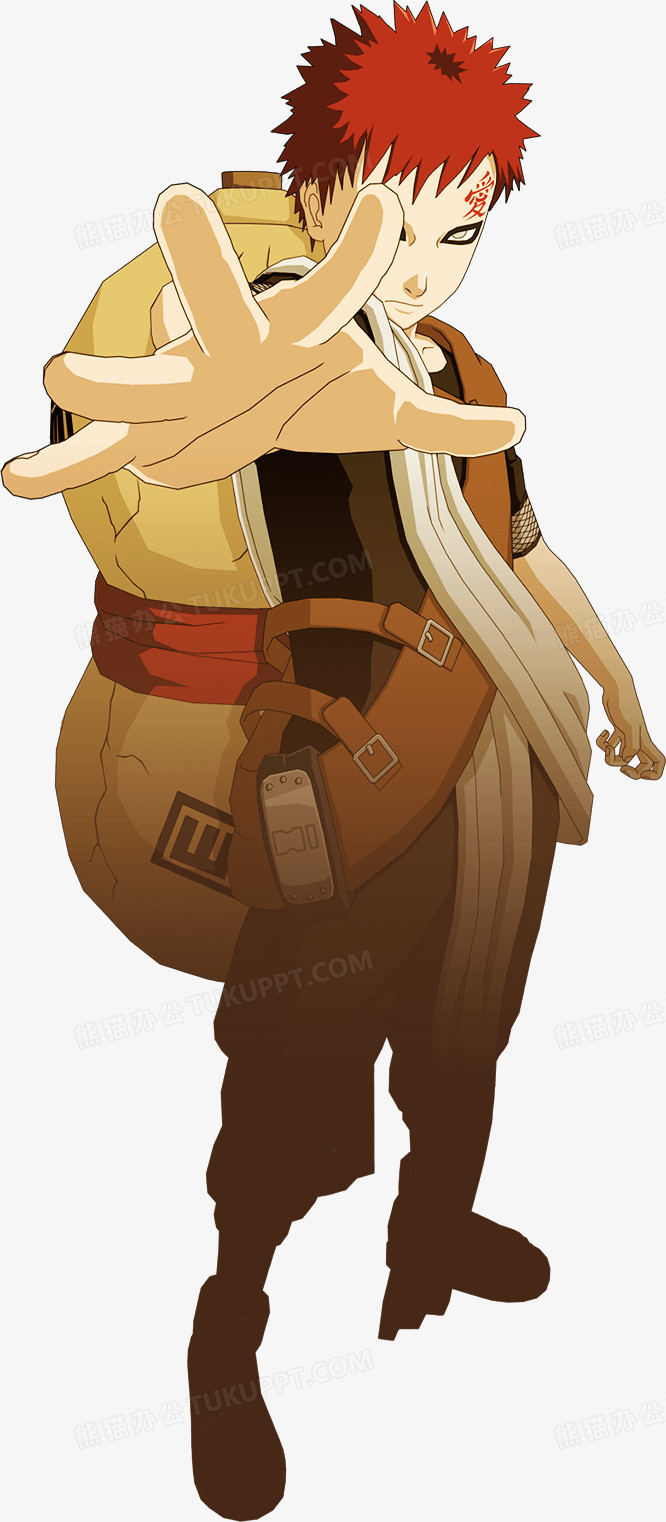 火影忍者我爱罗人物png图片素材下载 我爱png 熊猫办公