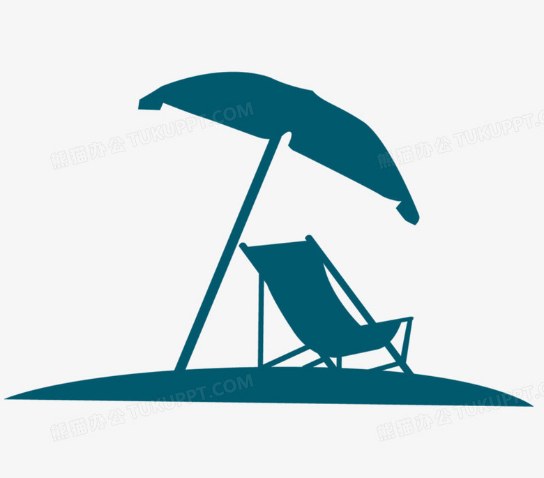 矢量遮阳伞躺椅png图片素材免费下载 素材png 1549 1361像素 熊猫办公