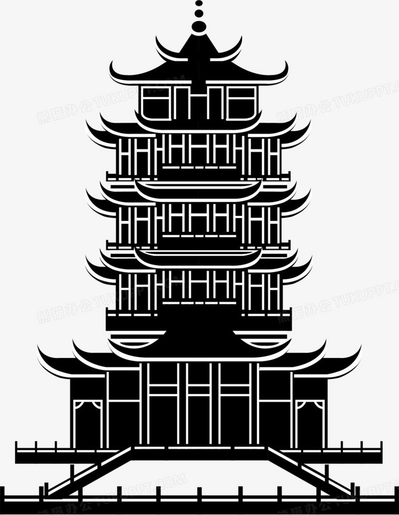 黄鹤楼剪影北京剪影元素