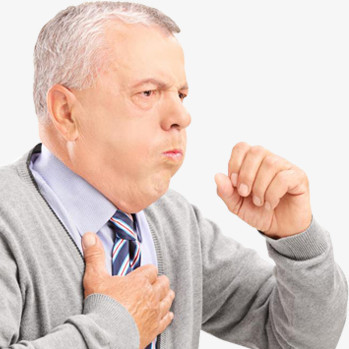 咳嗽哮喘老人海报设计