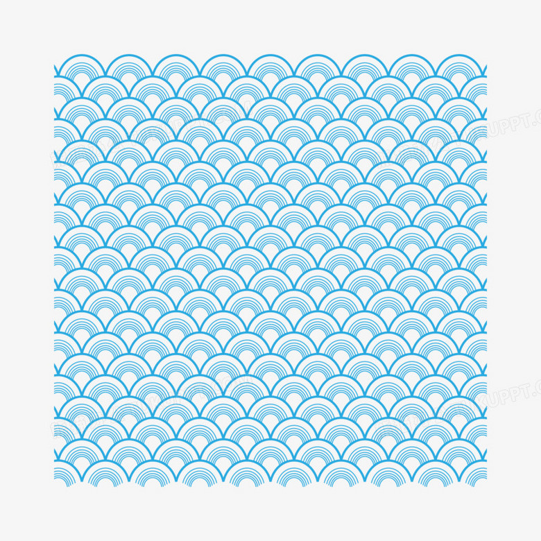 中国风波浪鱼鳞纹纹理元素