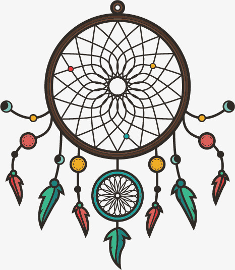 矢量手绘捕梦网