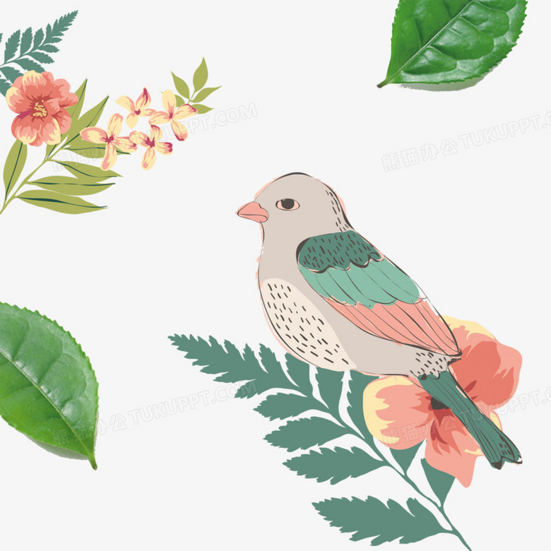 鸟语花香png图片素材下载 鸟语花香png 熊猫办公