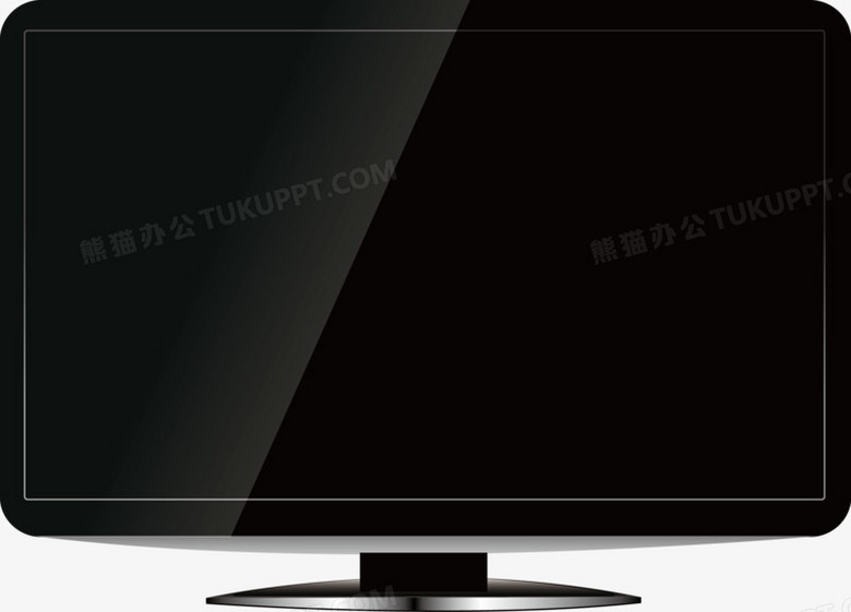 本作品全称为《黑色写实风立体正方形的液晶电视机创意元素》,使用