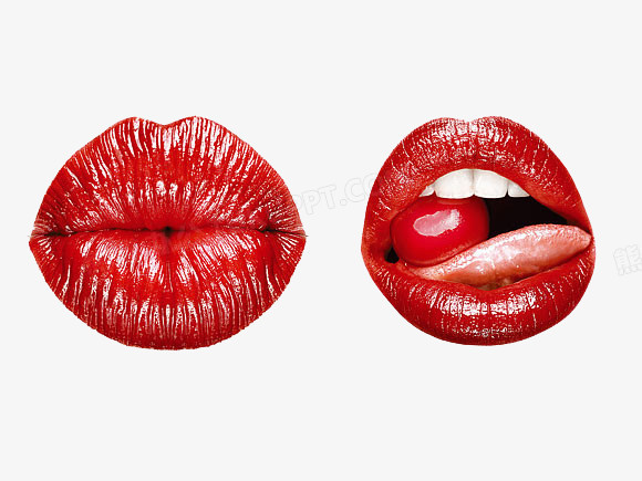 红色的嘴巴