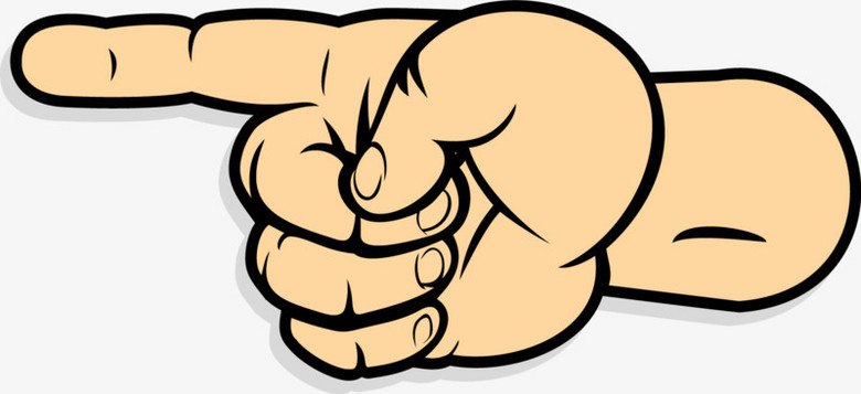 矢量彩色手指箭头