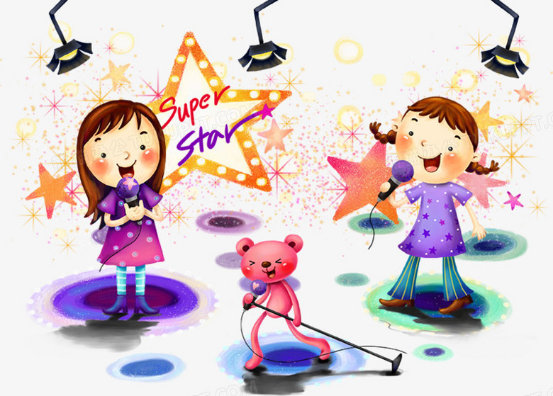 k歌的卡通小女孩