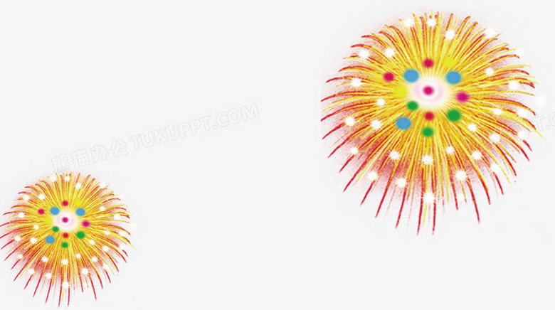彩色炫彩烟花设计