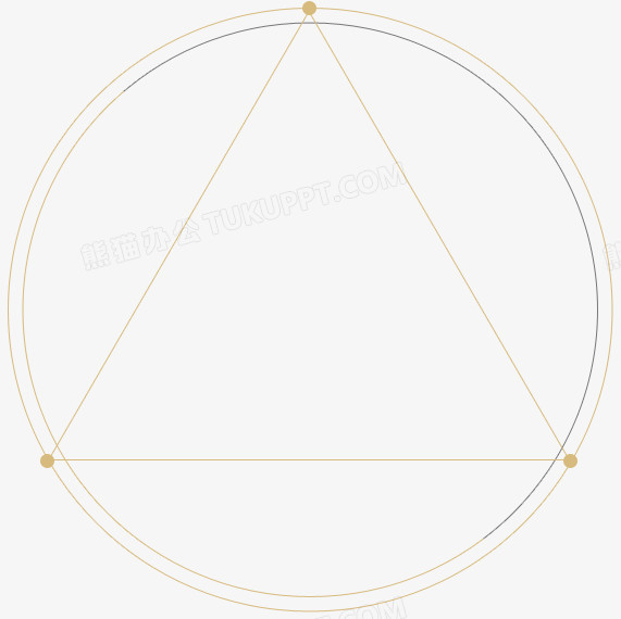 线条圆形三角形