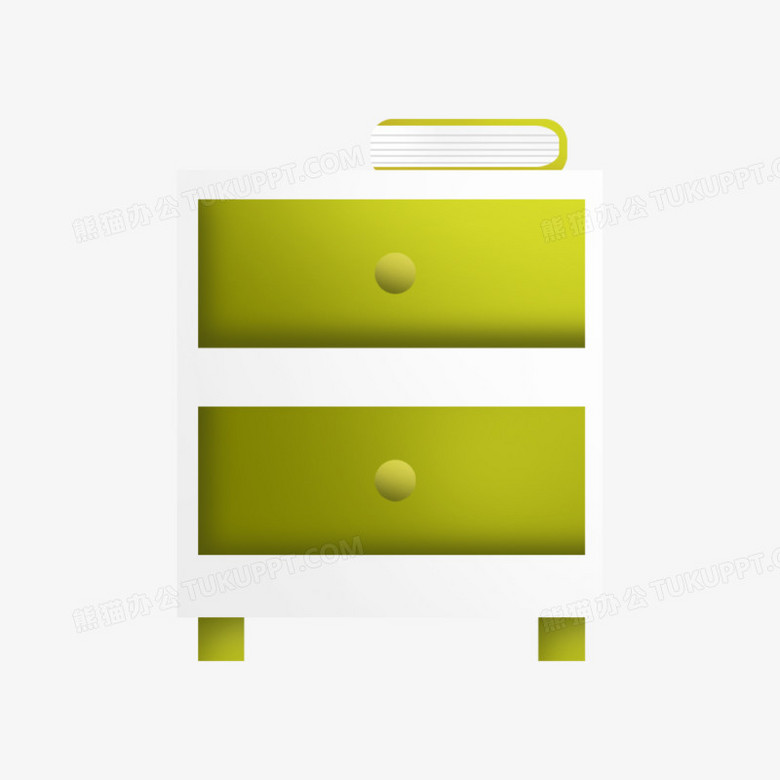 卡通手绘渐变简约家居床头柜元素