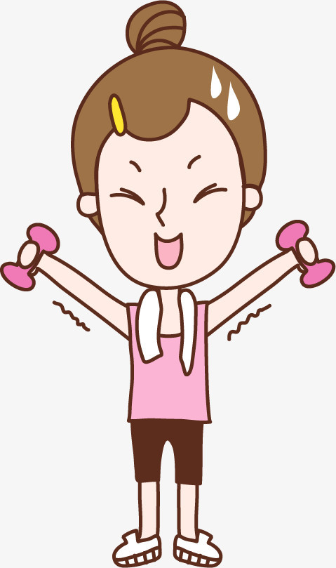 美女健身png矢量素材