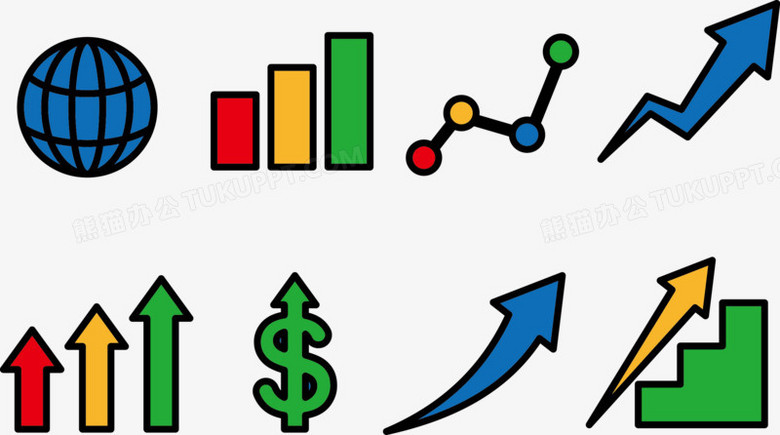 卡通统计小图标矢量