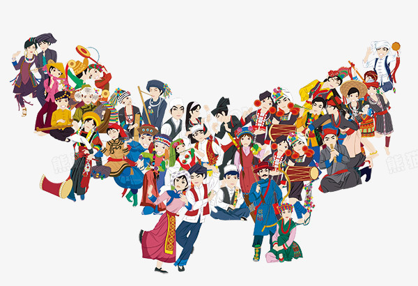 少数民族大集合png图片素材下载_少数民族png_熊猫办公