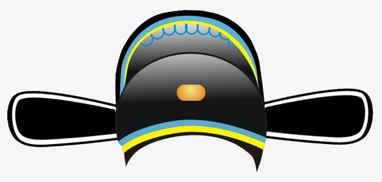 在整个配色上使用黑色色彩作为基础色调,设计了一只精美的古代乌纱帽