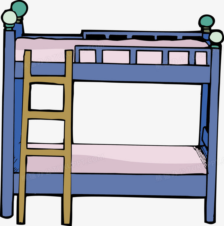 儿童双层床简笔画图片