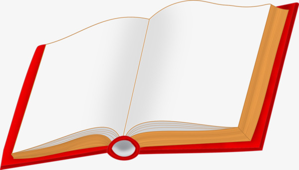 卡通手绘翻开的书