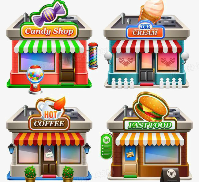 超市小店图标PNG图片素材下载_图标PNG_熊猫办公