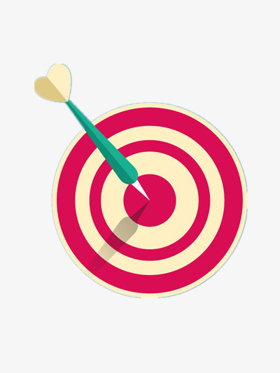 射击卡通正中靶心矢量图