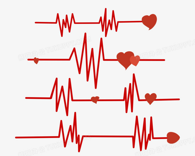 本作品全称为《卡通手绘红色心电图心跳线条装饰创意元素》,使用
