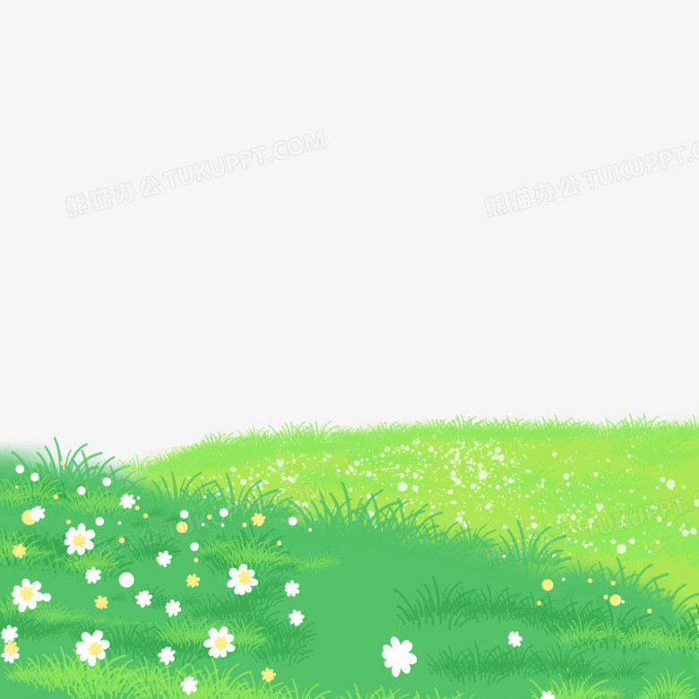 《卡通手绘绿色草坪创意元素》,由迷南文化传媒(上海)有限公司设计师