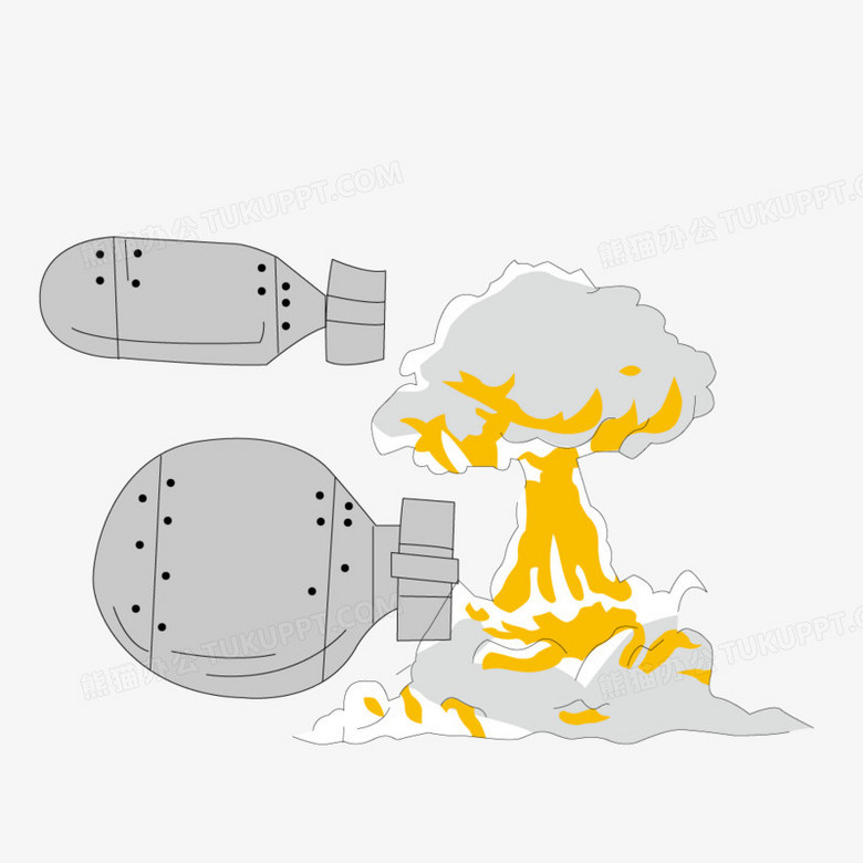 矢量手绘炮弹爆炸