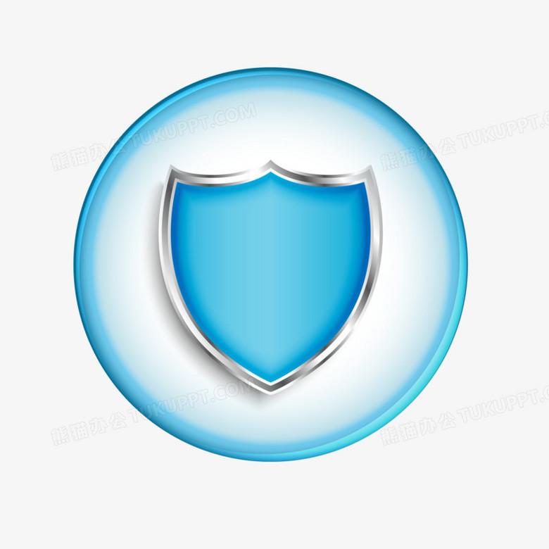矢量蓝色盾牌防护罩效果素材