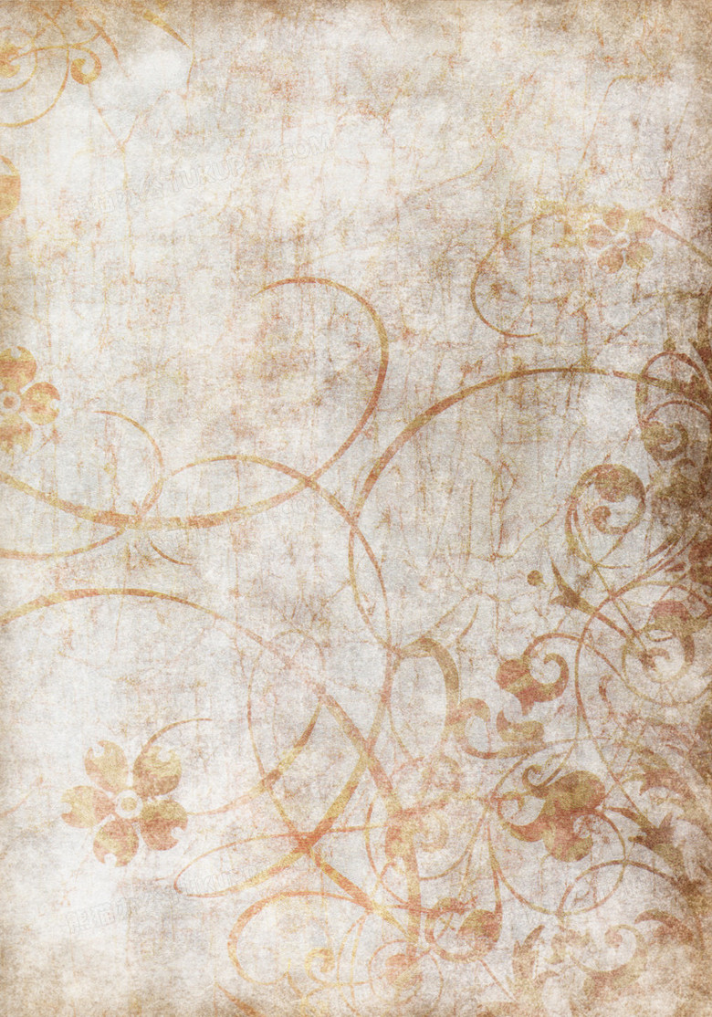 复古花纹墙壁背景