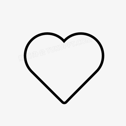 空心心形符号图标