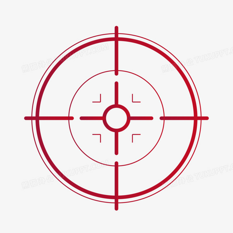 红色简约准星图标素材
